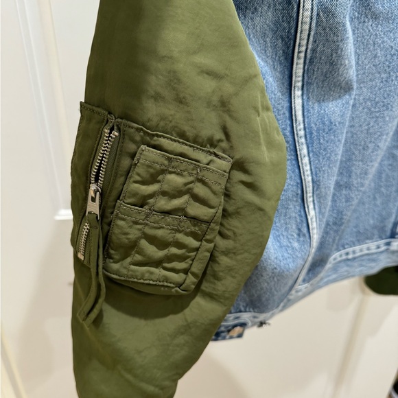 AllSaints Frankie Denim Bomber Jacket - Picture 8 of 9